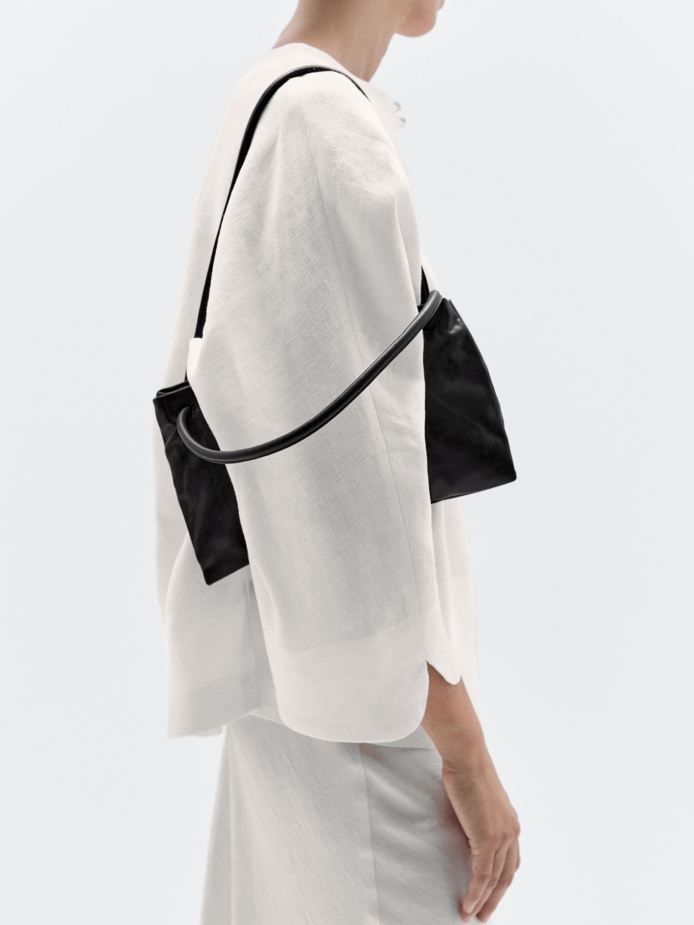 nappa leather bag with compartments